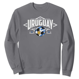 Uruguayan Uruguay Soccer Support Sweatshirt TS09 Charcoal Print Your Wear