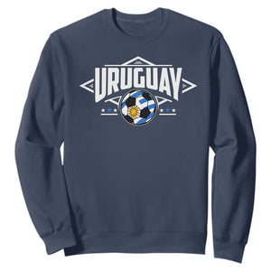 Uruguayan Uruguay Soccer Support Sweatshirt TS09 Navy Print Your Wear