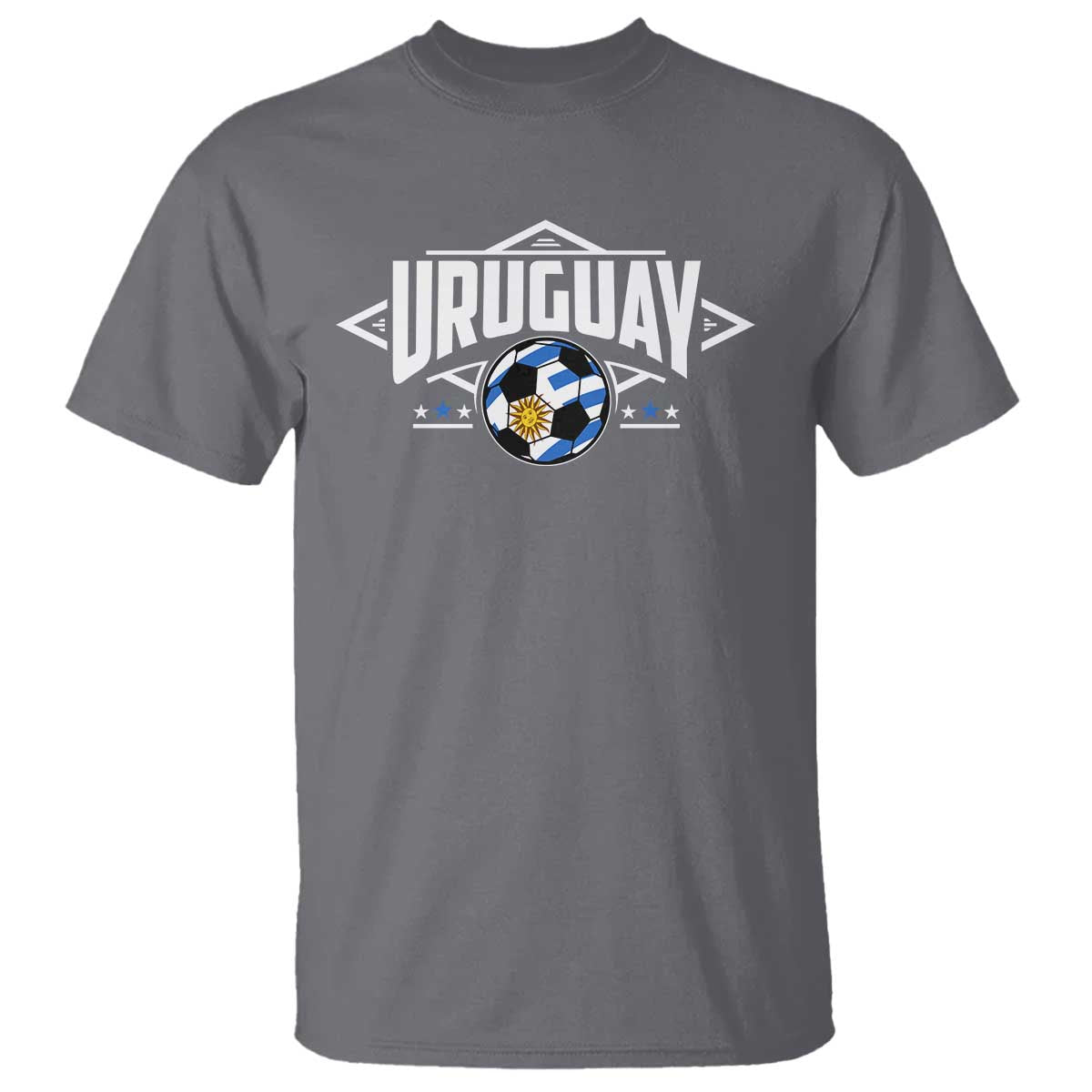 Uruguayan Uruguay Soccer Support T Shirt TS09 Charcoal Print Your Wear