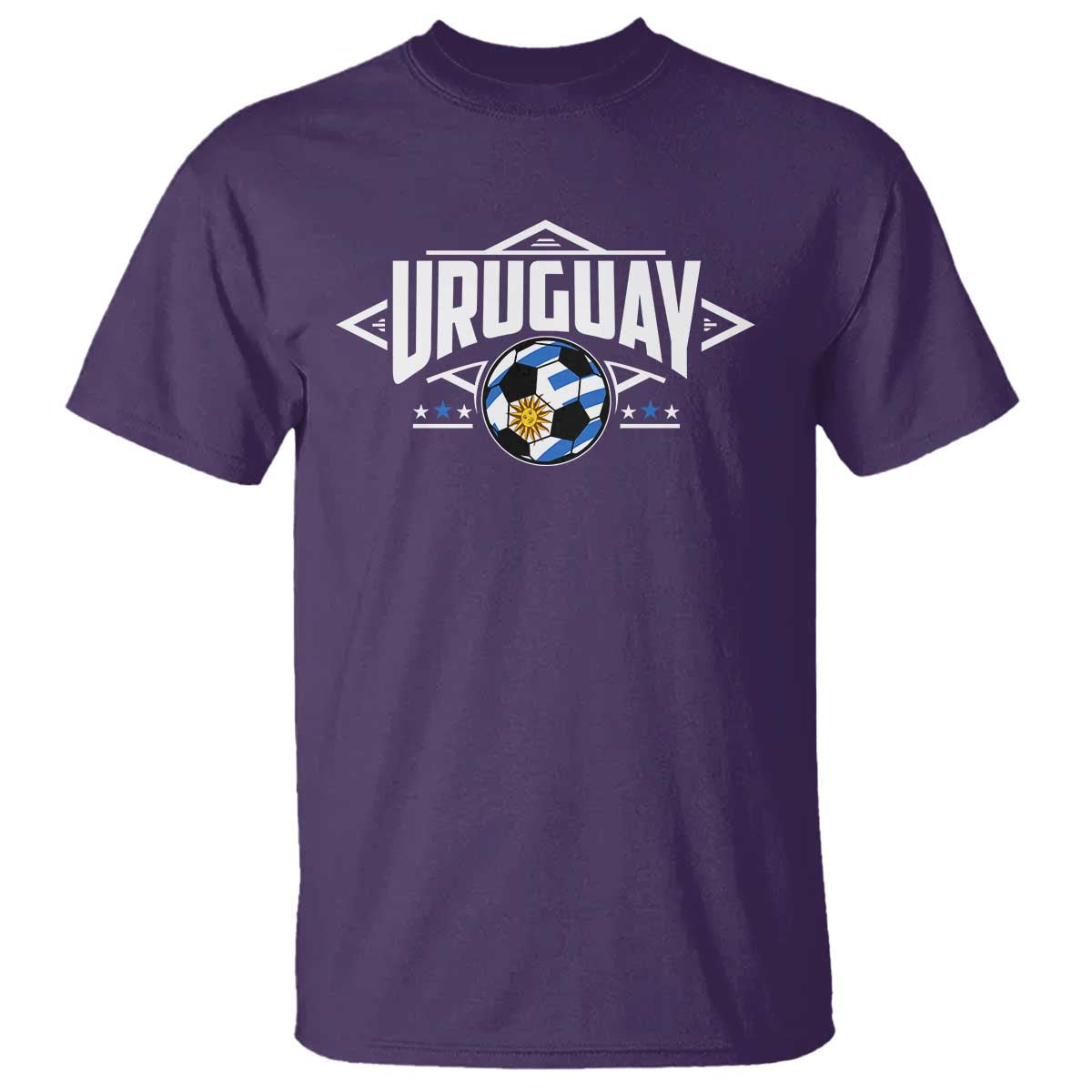 Uruguayan Uruguay Soccer Support T Shirt TS09 Purple Print Your Wear