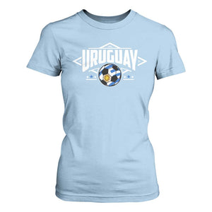 Uruguayan Uruguay Soccer Support T Shirt For Women TS09 Light Blue Print Your Wear