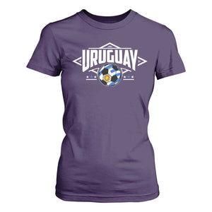 Uruguayan Uruguay Soccer Support T Shirt For Women TS09 Purple Print Your Wear