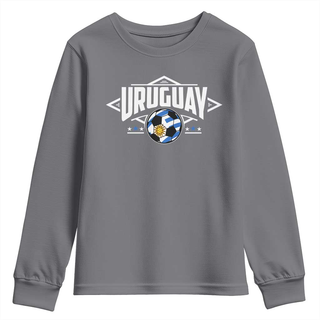Uruguayan Uruguay Soccer Support Youth Sweatshirt TS09 Charcoal Print Your Wear