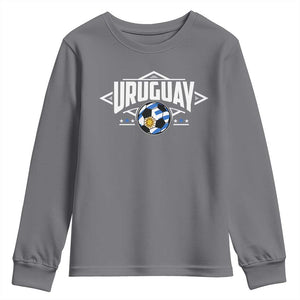 Uruguayan Uruguay Soccer Support Youth Sweatshirt TS09 Charcoal Print Your Wear