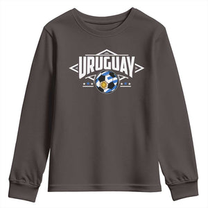 Uruguayan Uruguay Soccer Support Youth Sweatshirt TS09 Dark Chocolate Print Your Wear