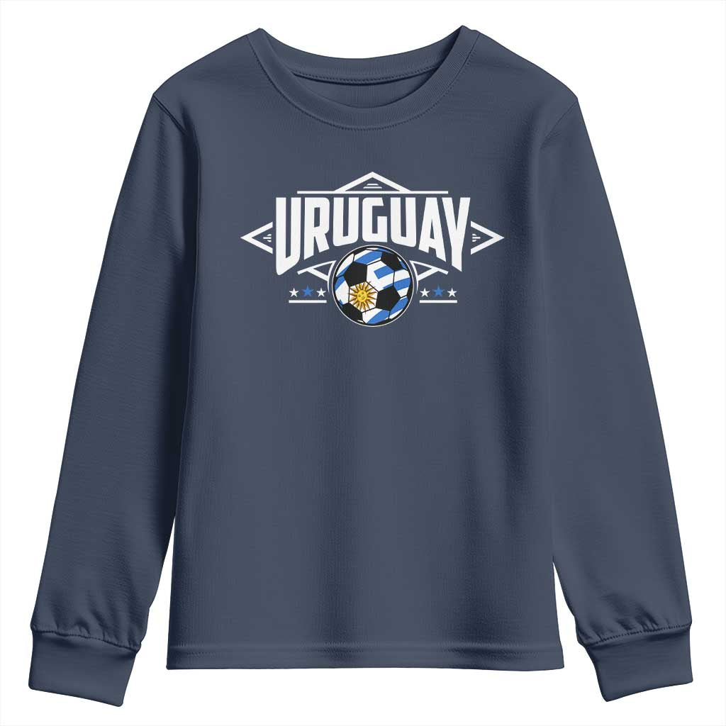 Uruguayan Uruguay Soccer Support Youth Sweatshirt TS09 Navy Print Your Wear