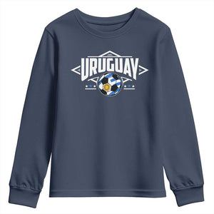 Uruguayan Uruguay Soccer Support Youth Sweatshirt TS09 Navy Print Your Wear