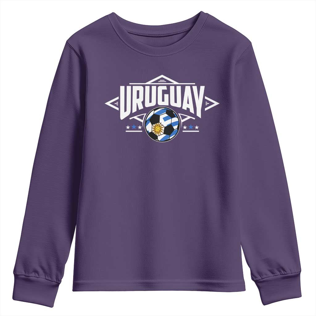Uruguayan Uruguay Soccer Support Youth Sweatshirt TS09 Purple Print Your Wear