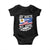Uruguayan American Baby Onesie My Roots My Home Proud TS09 Black Print Your Wear