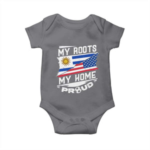 Uruguayan American Baby Onesie My Roots My Home Proud TS09 Charcoal Print Your Wear