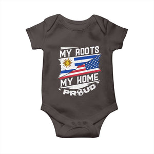 Uruguayan American Baby Onesie My Roots My Home Proud TS09 Dark Chocolate Print Your Wear