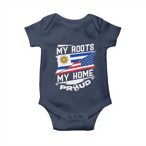 Uruguayan American Baby Onesie My Roots My Home Proud TS09 Navy Print Your Wear