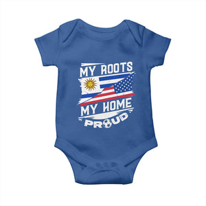 Uruguayan American Baby Onesie My Roots My Home Proud TS09 Royal Blue Print Your Wear