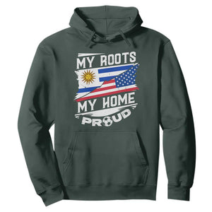 Uruguayan American Hoodie My Roots My Home Proud TS09 Dark Forest Green Print Your Wear