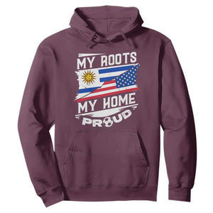 Uruguayan American Hoodie My Roots My Home Proud TS09 Maroon Print Your Wear