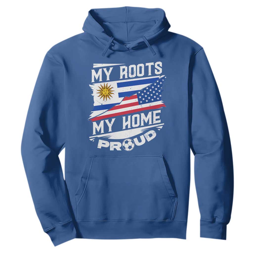 Uruguayan American Hoodie My Roots My Home Proud TS09 Royal Blue Print Your Wear