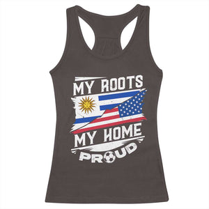 Uruguayan American Racerback Tank Top My Roots My Home Proud TS09 Dark Chocolate Print Your Wear
