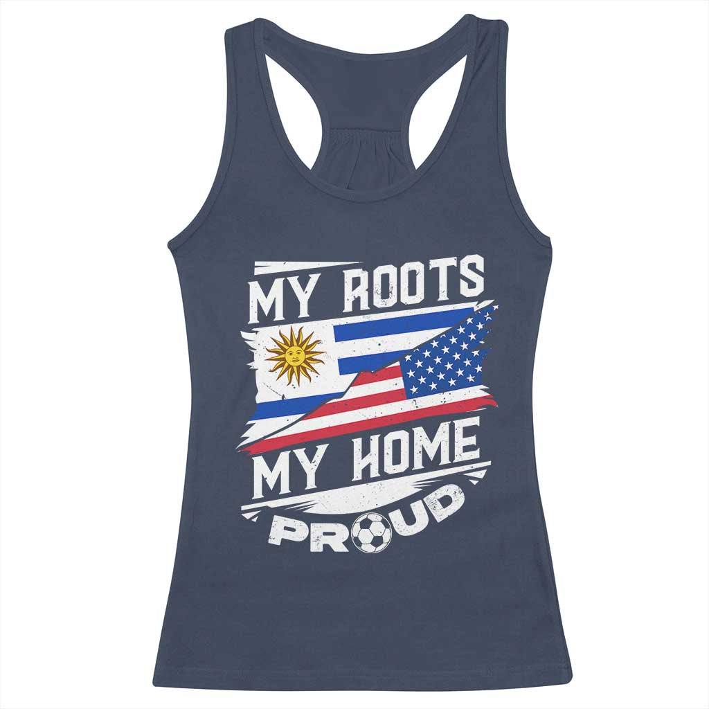 Uruguayan American Racerback Tank Top My Roots My Home Proud TS09 Navy Print Your Wear
