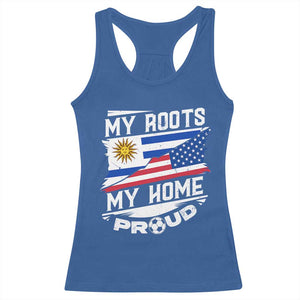 Uruguayan American Racerback Tank Top My Roots My Home Proud TS09 Royal Blue Print Your Wear