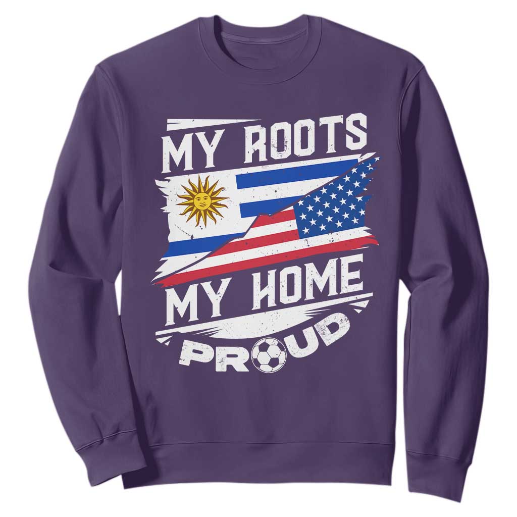 Uruguayan American Sweatshirt My Roots My Home Proud TS09 Purple Print Your Wear