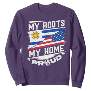 Uruguayan American Sweatshirt My Roots My Home Proud TS09 Purple Print Your Wear