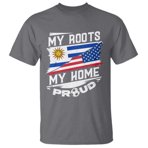 Uruguayan American T Shirt My Roots My Home Proud TS09 Charcoal Print Your Wear