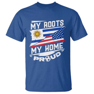 Uruguayan American T Shirt My Roots My Home Proud TS09 Royal Blue Print Your Wear