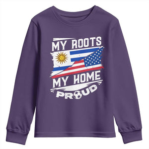 Uruguayan American Youth Sweatshirt My Roots My Home Proud TS09 Purple Print Your Wear