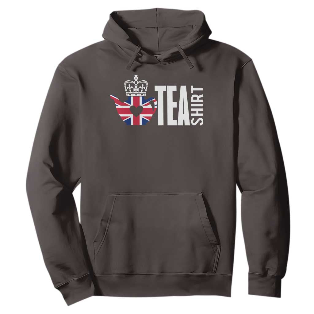 Funny English Tea UK Flag Hoodie TS09 Dark Chocolate Print Your Wear