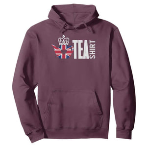 Funny English Tea UK Flag Hoodie TS09 Maroon Print Your Wear