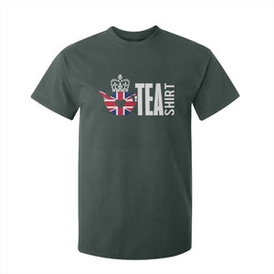 Funny English Tea UK Flag T Shirt For Kid TS09 Dark Forest Green Print Your Wear