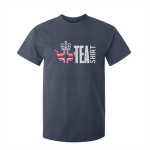 Funny English Tea UK Flag T Shirt For Kid TS09 Navy Print Your Wear