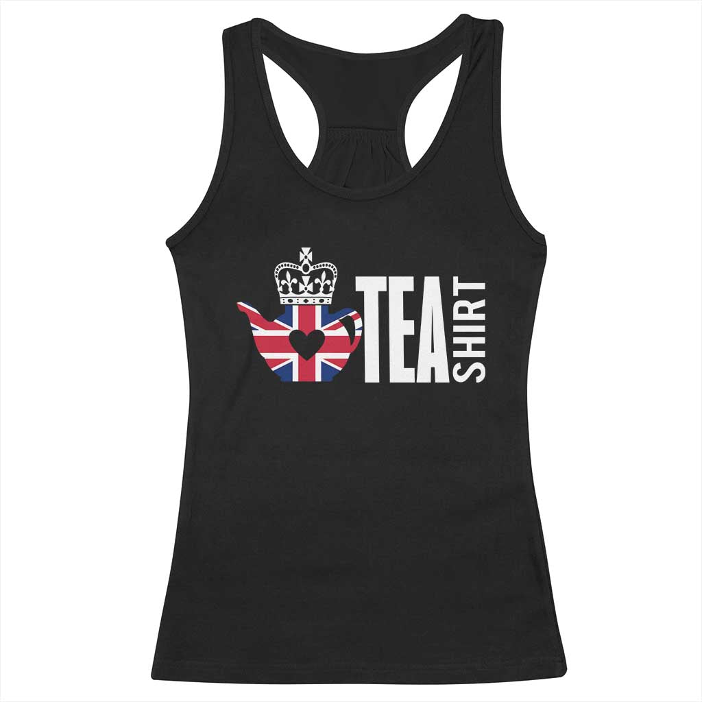 Funny English Tea UK Flag Racerback Tank Top TS09 Black Print Your Wear
