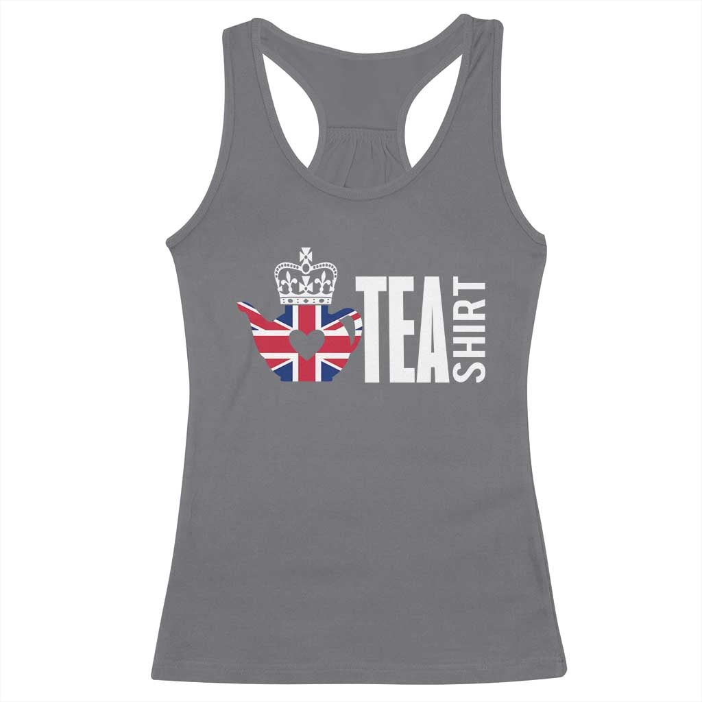 Funny English Tea UK Flag Racerback Tank Top TS09 Charcoal Print Your Wear