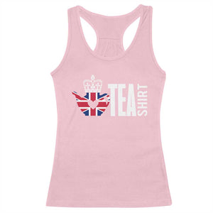 Funny English Tea UK Flag Racerback Tank Top TS09 Light Pink Print Your Wear
