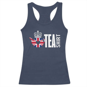 Funny English Tea UK Flag Racerback Tank Top TS09 Navy Print Your Wear