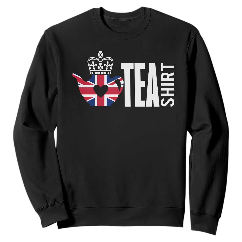 Funny English Tea UK Flag Sweatshirt TS09 Black Print Your Wear