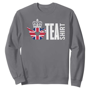 Funny English Tea UK Flag Sweatshirt TS09 Charcoal Print Your Wear