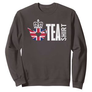 Funny English Tea UK Flag Sweatshirt TS09 Dark Chocolate Print Your Wear