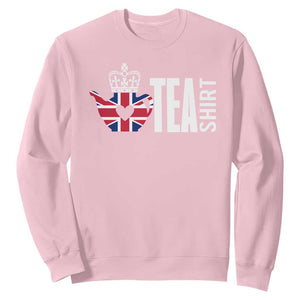 Funny English Tea UK Flag Sweatshirt TS09 Light Pink Print Your Wear