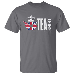 Funny English Tea UK Flag T Shirt TS09 Charcoal Print Your Wear