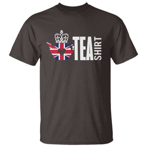 Funny English Tea UK Flag T Shirt TS09 Dark Chocolate Print Your Wear