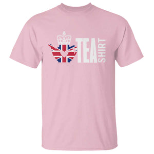 Funny English Tea UK Flag T Shirt TS09 Light Pink Print Your Wear