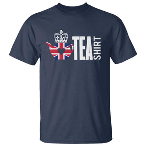Funny English Tea UK Flag T Shirt TS09 Navy Print Your Wear