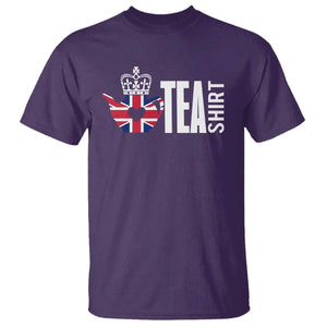 Funny English Tea UK Flag T Shirt TS09 Purple Print Your Wear