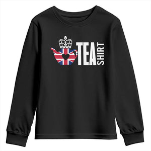 Funny English Tea UK Flag Youth Sweatshirt TS09 Black Print Your Wear