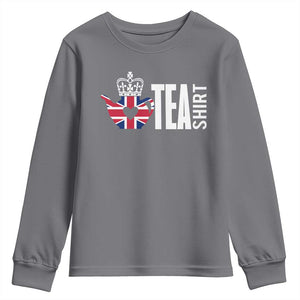 Funny English Tea UK Flag Youth Sweatshirt TS09 Charcoal Print Your Wear