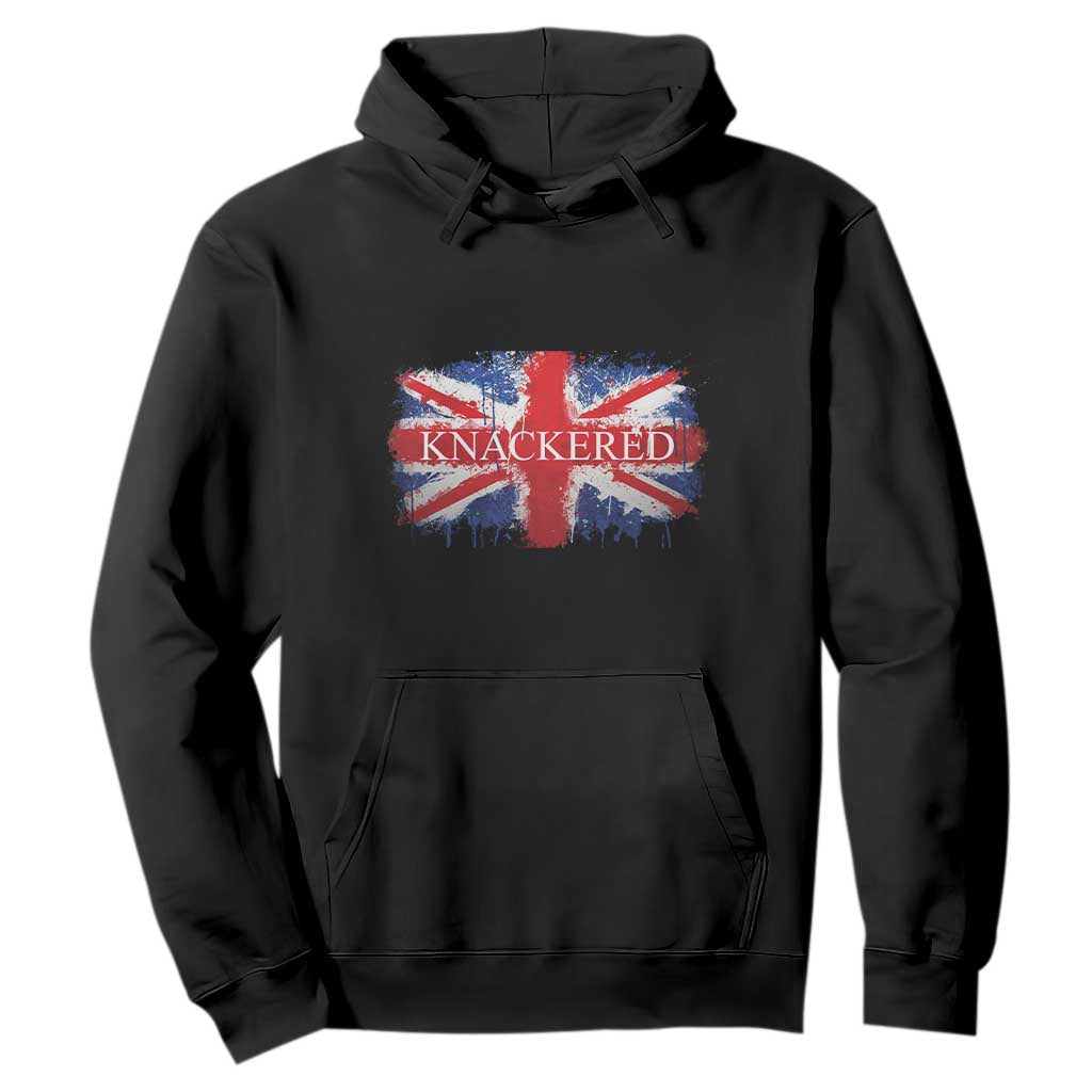 Funny Knackered The UK Flag British Hoodie TS09 Black Print Your Wear