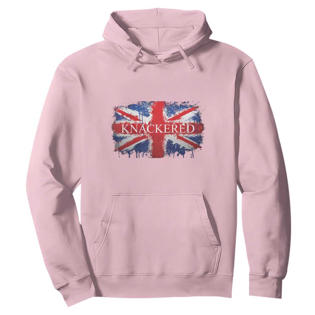 Funny Knackered The UK Flag British Hoodie TS09 Light Pink Print Your Wear