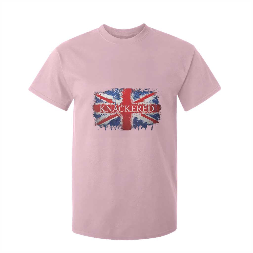 Funny Knackered The UK Flag British T Shirt For Kid TS09 Light Pink Print Your Wear